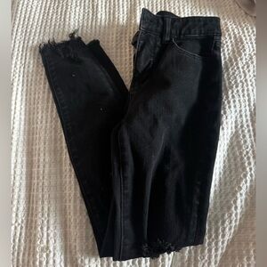 American Eagle black distressed jeggings size 2 regular